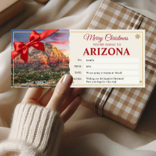 Arizona-Reise Weihnachtsgeschenk-Ticket-Karte Einladung