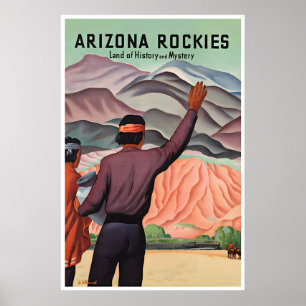 Arizona Reiseplakat Rockies Kunstprint Poster