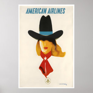 Arizona Reiseplakat Western Cowgirl Druck Poster