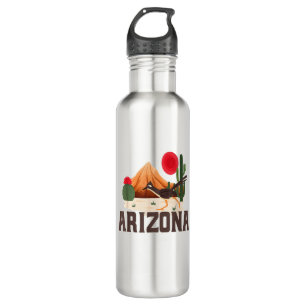 Arizona Roadrunner Retro Boho Wüstenkaktus Edelstahlflasche