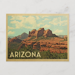 Arizona Rocks Vintage Travel Postkarte