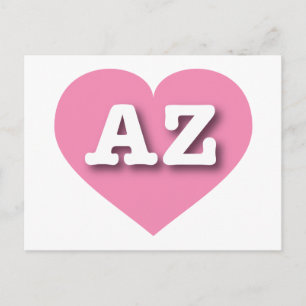 Arizona Rosa Herz - I Liebe AZ Postkarte