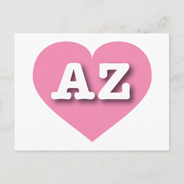 Arizona Rosa Herz - I Liebe AZ Postkarte (Vorderseite)
