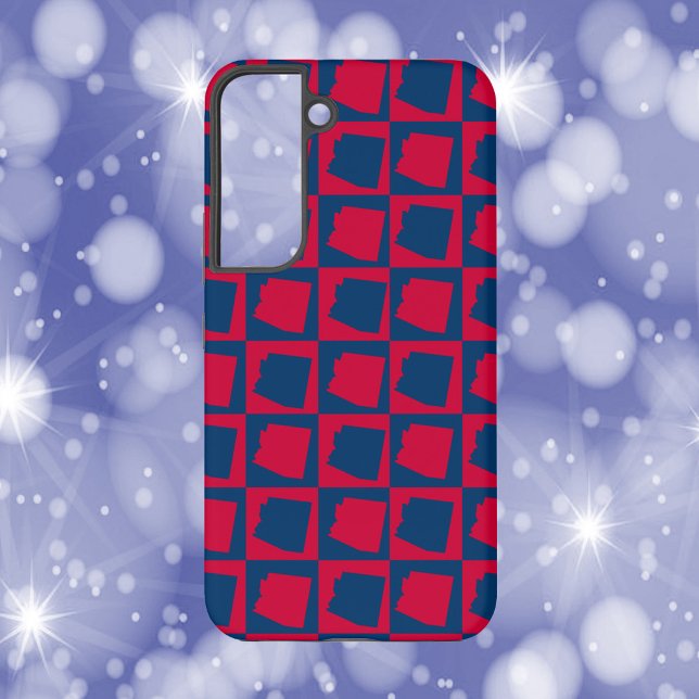 Arizona Rot und Blau Muster Samsung Galaxy Hülle (A phone case with a red and blue pattern of the US state of Arizona)