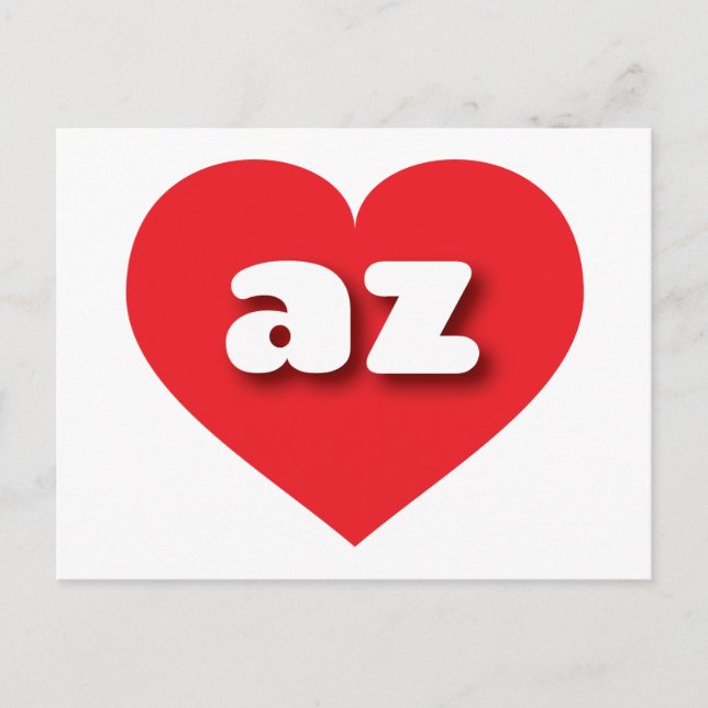 Arizona rotes Herz - I Liebe az Postkarte (Vorderseite)