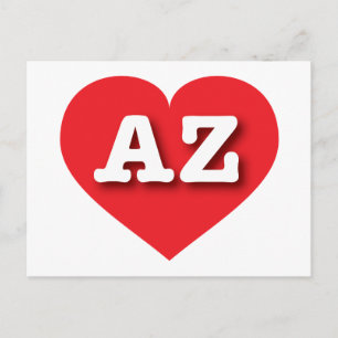 Arizona Rotes Herz - I Liebe AZ Postkarte
