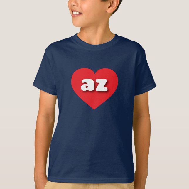 Arizona rotes Herz - I Liebe az T-Shirt (Vorderseite)