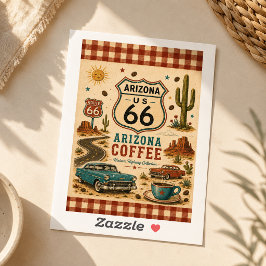 Arizona Route 66 Desert Diner Roadside Aufkleber