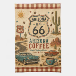 Arizona Route 66 Desert Diner Roadside Stil Geschirrtuch