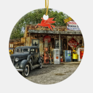 Arizona Route 66 rustikaler Retro-Laden Keramikornament