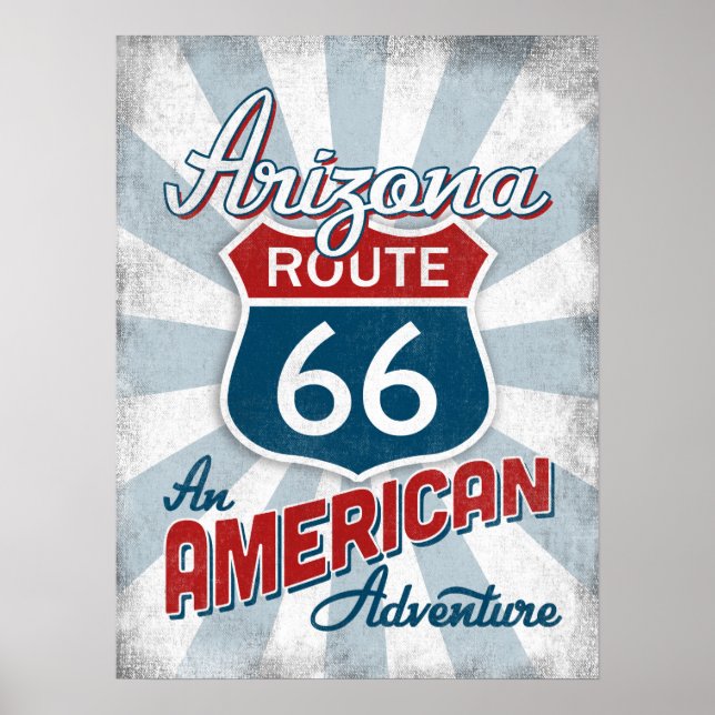 Arizona Route 66 Vintag Amerika Poster (Vorne)