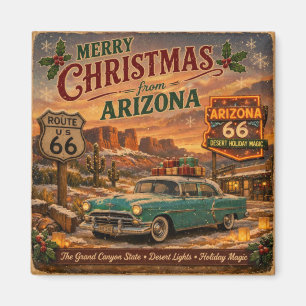 Arizona Route 66 Weihnachts-Kühlschrank-Dekor Magnet