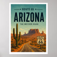 Arizona Route 66 Wüsten-Hochstraße Wandkunst