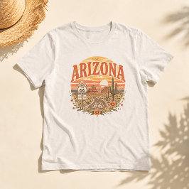 Arizona Route 66 Wüsten-Sonnenuntergang Vintage Tri-Blend Shirt