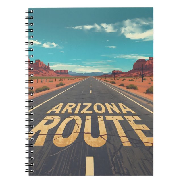 Arizona Route Desert Road Graphic Art Notizblock (Vorderseite)