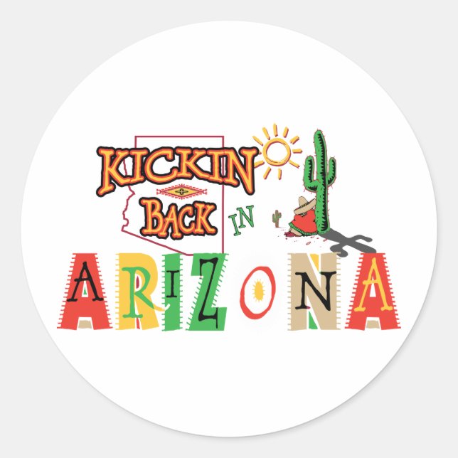 Arizona Runder Aufkleber (Vorderseite)