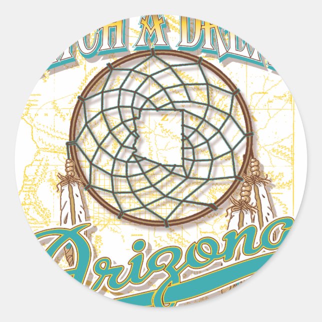 Arizona Runder Aufkleber (Vorderseite)