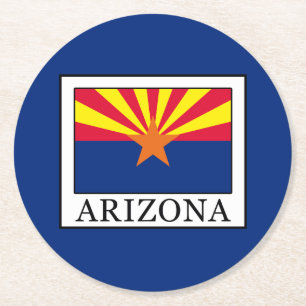 Arizona Runder Pappuntersetzer