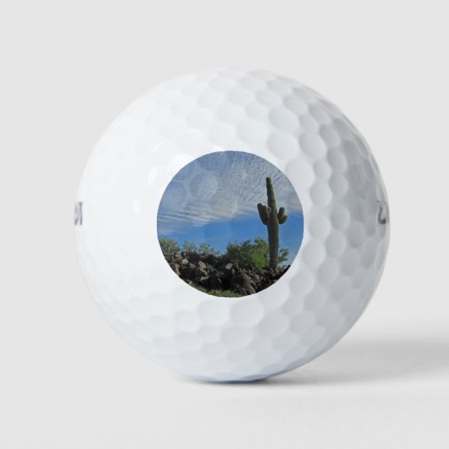 Arizona Saguaro Cactus Foto Desert Südwesten Golfball (Vorderseite)
