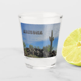 Arizona Saguaro Cactus Landscape Foto Keepake Schnapsglas