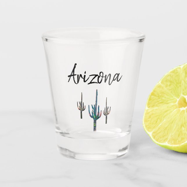 Arizona Saguaro Cactus Shot Glass Schnapsglas (Vorderseite)