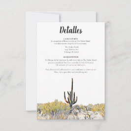 Arizona Saguaro Cactus Spanish Dettales Card Einladung