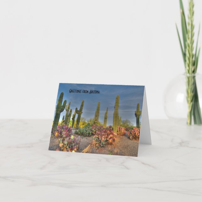Arizona Saguaro Greeting Card Karte (Vorderseite)