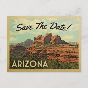 Arizona Save the Date Vintage Postkarten