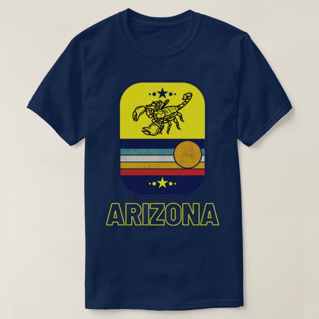 Arizona Scorpion Sonnenwärme und Skorpione T-Shirt (Design vorne)