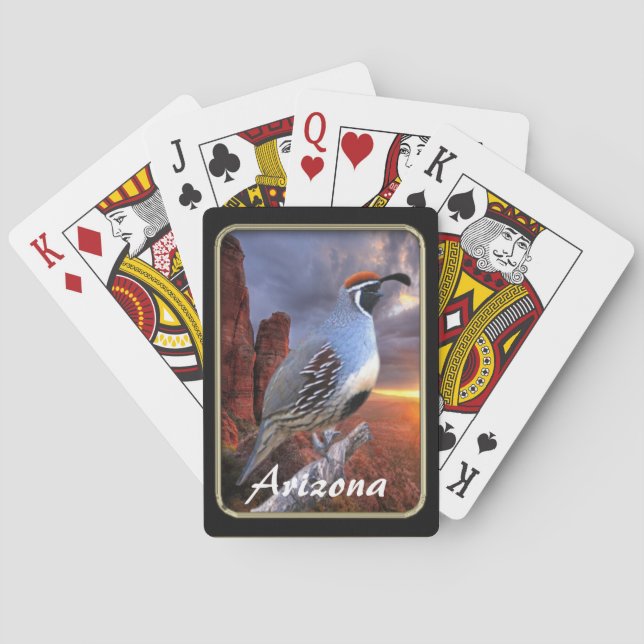 Arizona Sedona Gambels Quail Playing Cards Spielkarten (Rückseite)