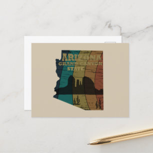 Arizona Sedona Landkarte des Canyon Landschaft Ret Feiertagspostkarte