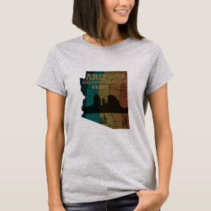 Arizona Sedona Landkarte des Canyon Landschaft Ret T-Shirt