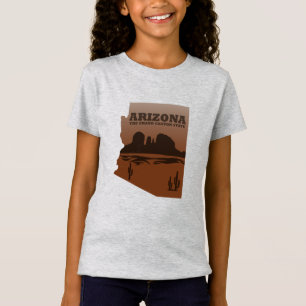 Arizona Sedona Landschaft az Karte Vintag T-Shirt