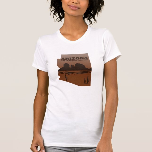 Arizona Sedona Landschaft az Karte Vintag T-Shirt (Vorderseite)