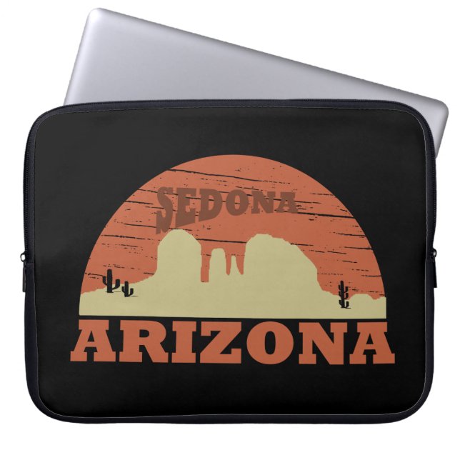 Arizona Sedona Landschaft Vintag az retro Laptopschutzhülle (Vorderseite)