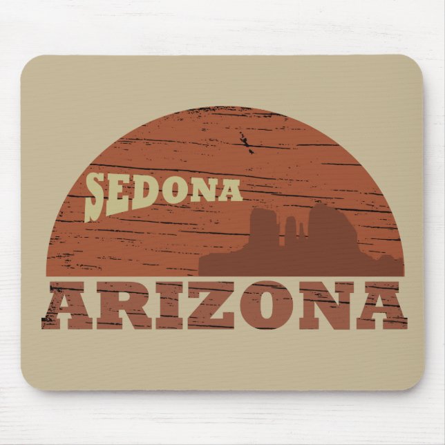 Arizona Sedona Landschaft Vintag az retro Mousepad (Vorne)