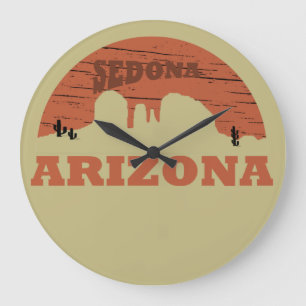 Arizona Sedona Landschaft Vintage az Retro Große Wanduhr
