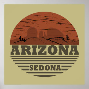 Arizona Sedona Landschaft Vintages az Retro Poster