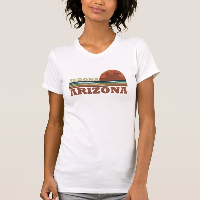 Arizona Sedona Landschaft Vintages Retro az T-Shirt (Vorderseite)