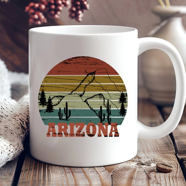 Arizona Sedona Vintager Sonnenuntergang Retro az Kaffeetasse (Von Creator hochgeladen)