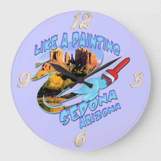Arizona Sedona Wall Clock Große Wanduhr (Vorderseite)