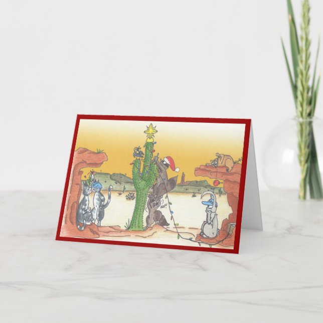 Arizona-Sonnenuntergang-Feiertag Feiertagskarte (Vorderseite)