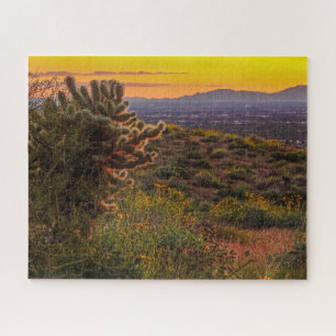 Arizona-Sonnenuntergangs-Cholla-Kaktus Lost-Dutchm Puzzle