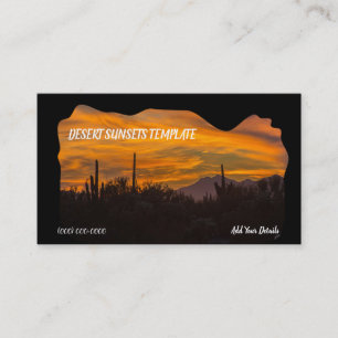 Arizona Southwest Wüste Sunset Business Card Visitenkarte