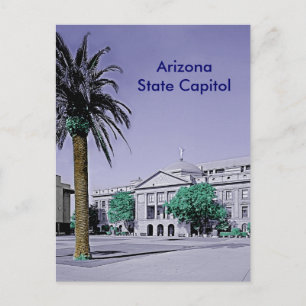 Arizona Staat Hauptstadt Retro mit Touch der Farbe Postkarte