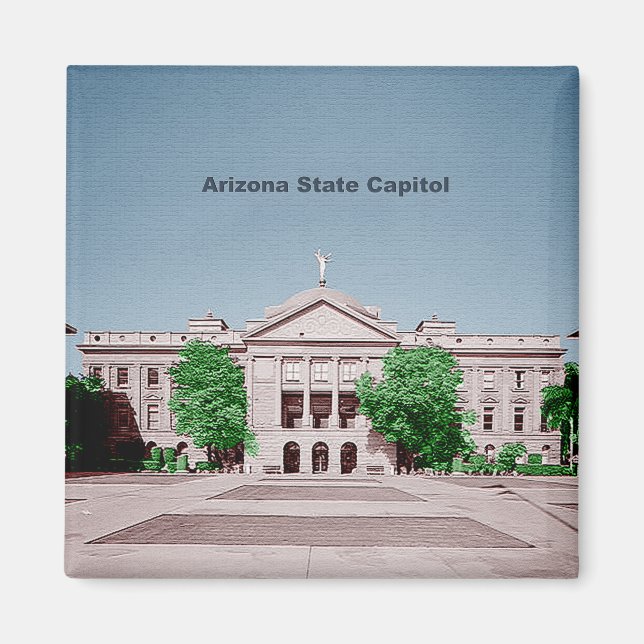 Arizona Staat Hauptstadt Tinted Colorized Magnet (Vorne)