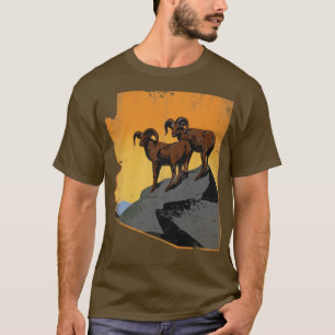 Arizona Staat Karte Longhorns Rams Vintag Fade T-Shirt