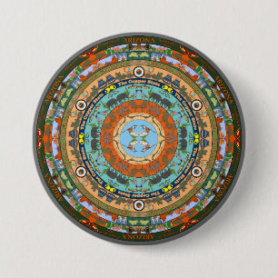 Arizona Staat Mandala Button