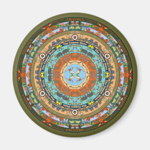 Arizona Staat Mandala Magnet