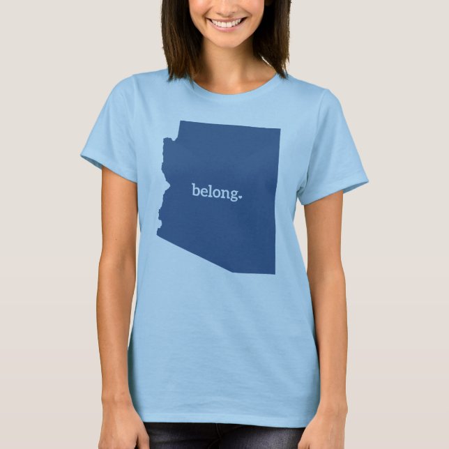 Arizona Staat Map Belong T - Shirt (Vorderseite)